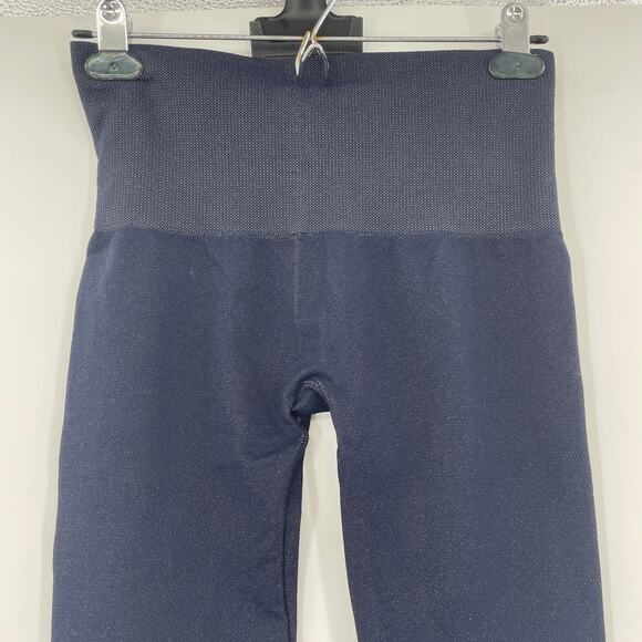 Spanx Seamless Leggings Tummy Control Navy Size Medium - Picture 5 of 7